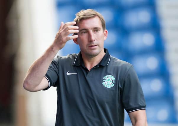 Alan Stubbs was terse when asked if Hibs had lost their never at Ibrox on Wednesday.  Picture: John Devlin