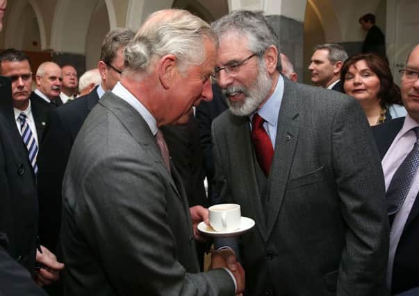 Prince Charles proved yet again he is a class act when he had tea with Sinn Fein leader Gerry Adams this week. Picture: Getty Images