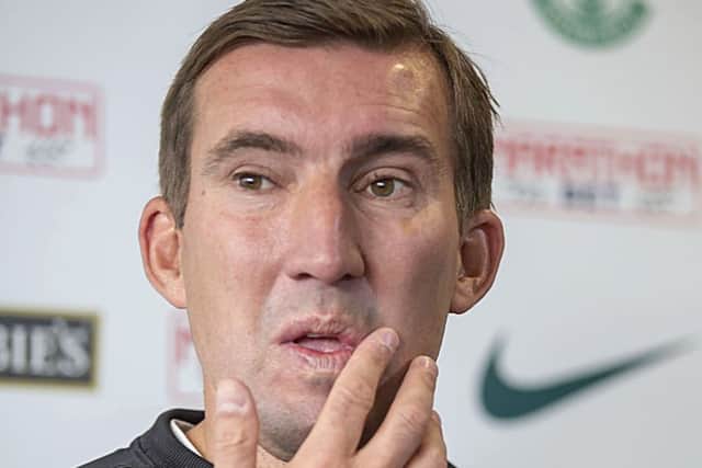 Hibernian manager Alan Stubbs speaks to the media ahead of his side's Championship Play-off Semi Final 2nd leg at Easter Road tomorrow. Picture: SNS