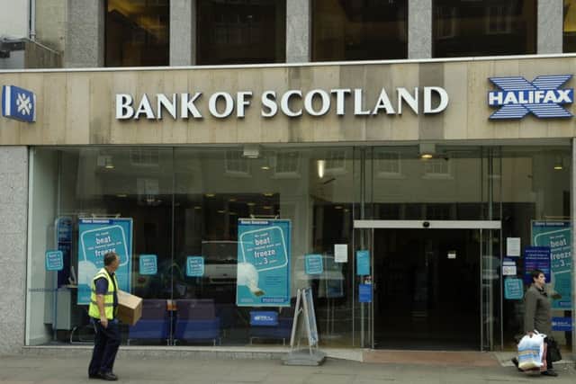The bank said that a total of 13 branches in Edinburgh, Glasgow, Paisley and Aberdeen would shut by 18 September. Picture: TSPL