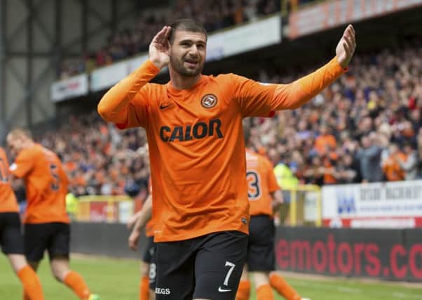 Nadir Ciftci netted twice in the Dundee derby. Picture: SNS