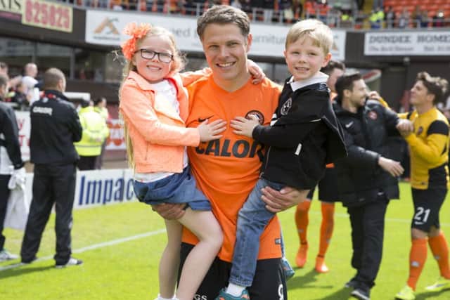 John Rankin is all smiles at full time. Picture: SNS