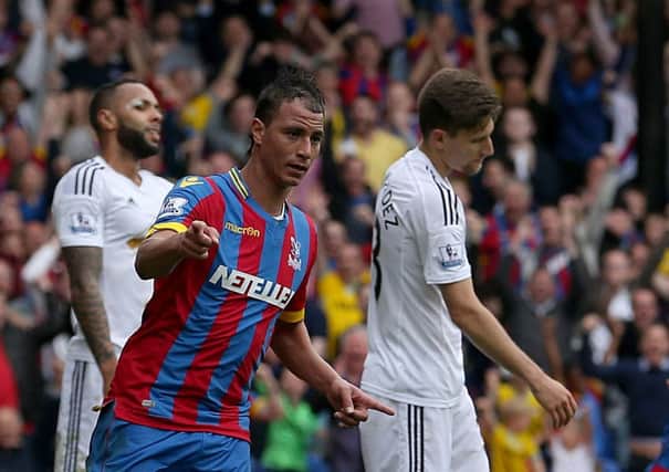 Marouane Chamakh celebrates his goal. Picture: PA