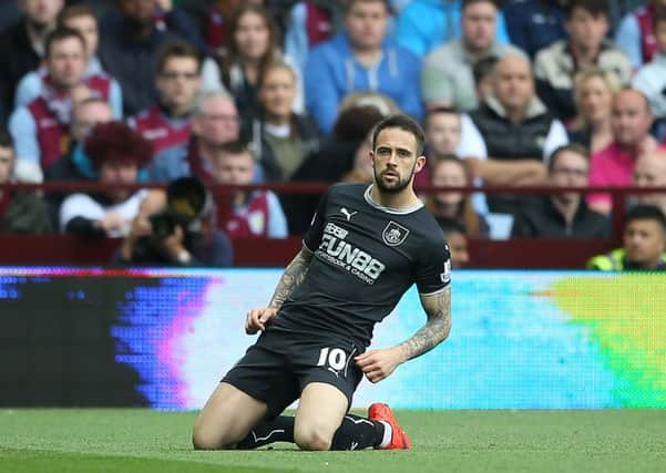 Danny Ings celebrates after scoring for Burnley. Picture: PA