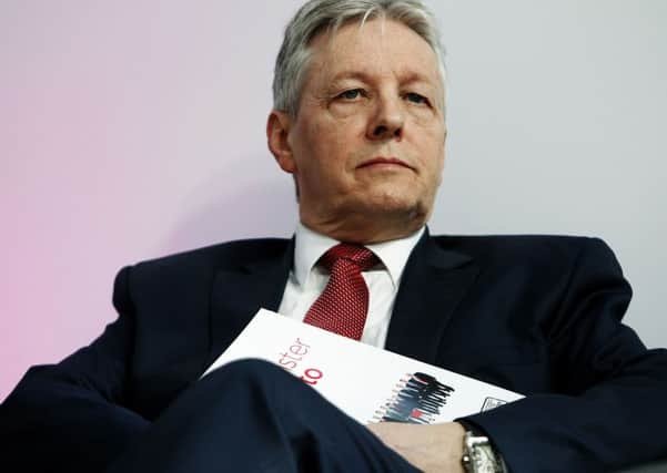 Northern Ireland's First Minister Peter Robinson has been admitted to hospital. Picture: PA