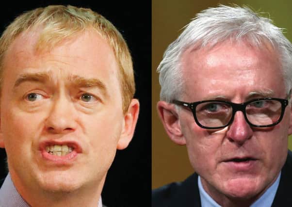 Tim Farron (left) and Norman Lamb have launched a campaign to block David Cameron's plan to scrap the Human Rights Act. Picture: PA
