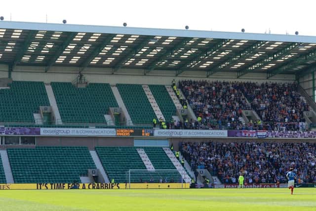 Rangers fans were given 1,500 tickets for Easter Road. Picture: SNS