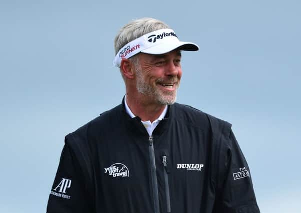 Darren Clarke at Royal County Down Golf Club yesterday. Picture: Getty