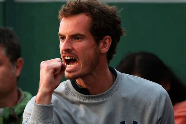 Andy Murray cheers on fellow Brit Kyle Edmund at Roland Garros. Picture: Getty