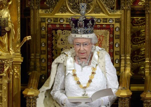 Queen Elizabeth II delivers the Queen's Speech from the House of Lords in 2014. Picture: AFP/Getty