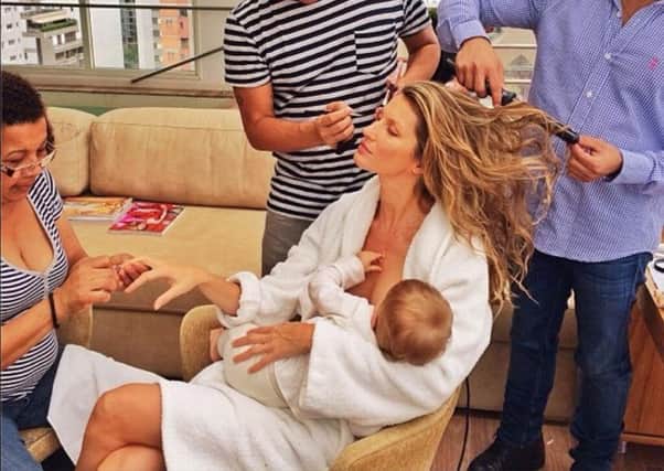 Celebrity mothers who have posted such pictures include Gisele Bundchen. Picture: Contributed
