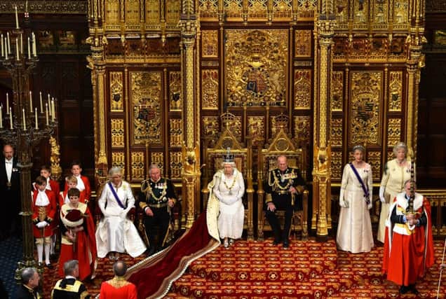 The pomp and splendour of the State Opening of Parliament yesterday. Picture: Getty