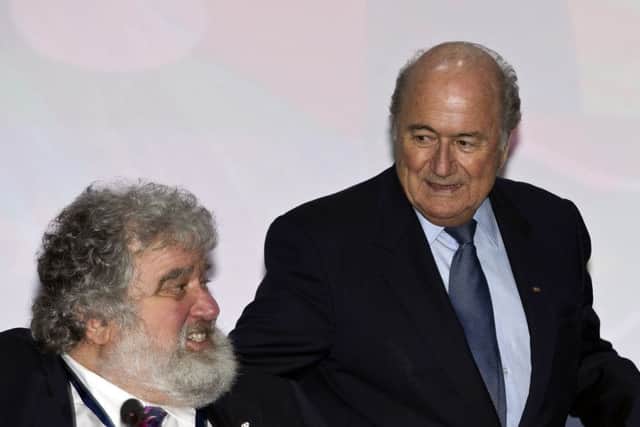 Fifa president Sepp Blatter, right, with disgraced former Concacaf secretary general Chuck Blazer in 2011. Picture: AP