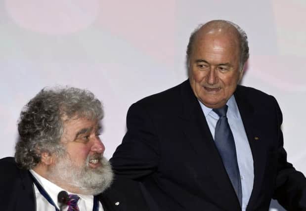 Fifa president Sepp Blatter, right, with disgraced former Concacaf secretary general Chuck Blazer in 2011. Picture: AP