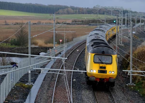 Network Rails new measurement train flies across Scotlands tracks at speeds of up to 125mph, taking hundreds of thousands of pictures highlighting potential problems. Picture: Neil Hanna
