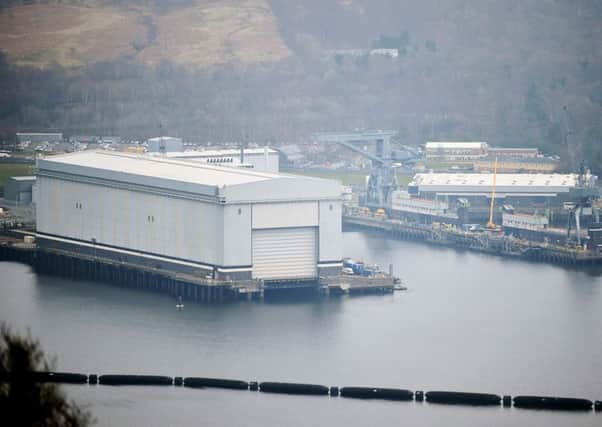 The Faslane submarine base on the Clyde. Picture: Getty