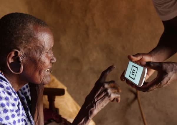 The Peek app uses mobile phone technology to tackle treatable eye conditions. Picture: Contributed