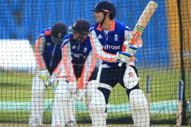 Alastair Cook bats in the nets ahead of the second Test at Headingley which starts today. Picture: PA