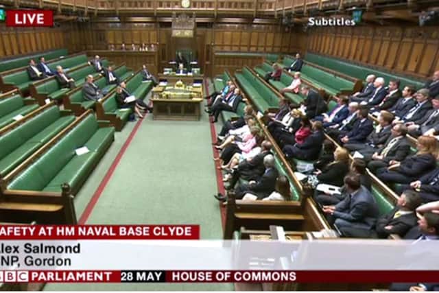 The SNP-heavy House of Commons during the Trident debate.
