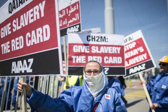 Qatars preparations for the  2022 World Cup have been mired in controversy over the plight of migrant construction workers. Picture: AP