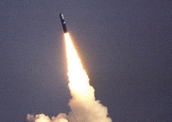 A test firing of a Trident missile. Picture: PA