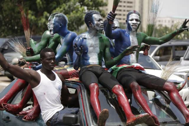 Supporters of Muhammadu Buhari celebrates after his inauguration. Picture: AP