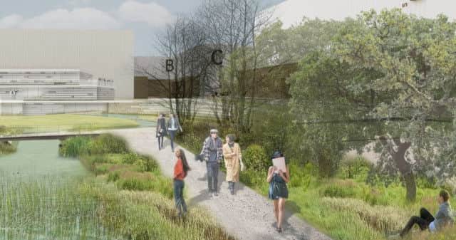 Plans for 86-acre. unique mixed-use studio development site at Straiton, near Edinburgh. Picture: Contributed