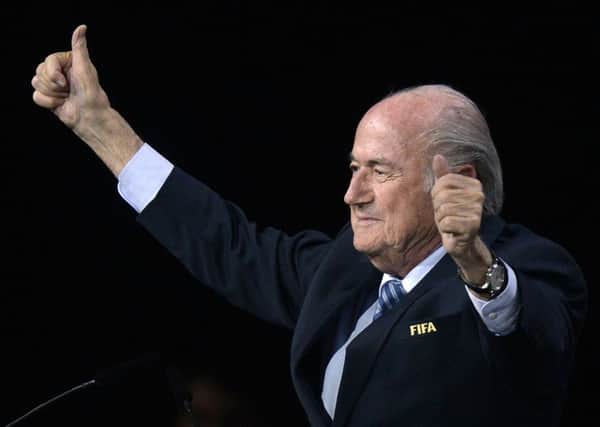 Fifa president Sepp Blatter after his re-election in Zurich. Picture: AP