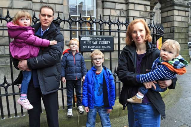 Anti 'named person' campaigners outside the Court of Session in Edinburgh last year. Picture: Gordon Fraser