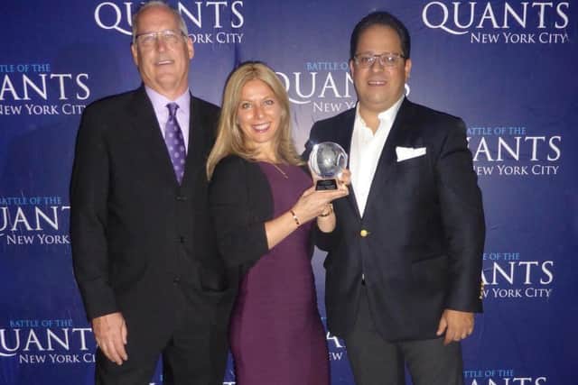 Sonia Schulenburg with her Battle of the Quants trophy. Picture: Contributed
