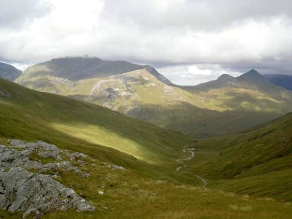 The man was last seen heading for the Mamore mountain range. Picture: Creative Commons