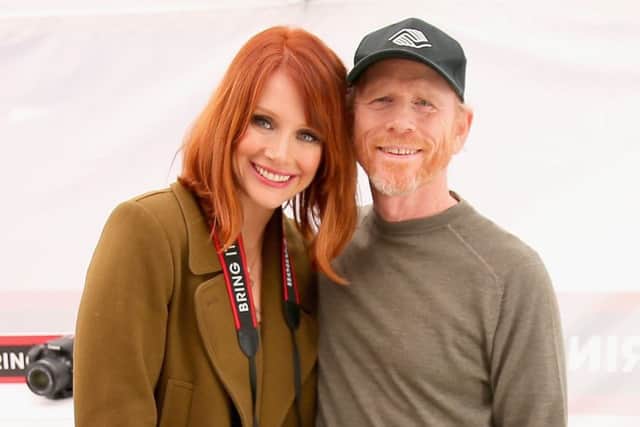 Actress Bryce Dallas Howard, with filmmaker father Ron Howard. Picture: Getty