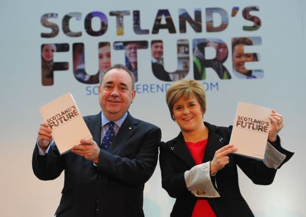 Sturgeon with Alex Salmond at the launch of Scottish independence White Paper in 2013. Picture: Robert Perry