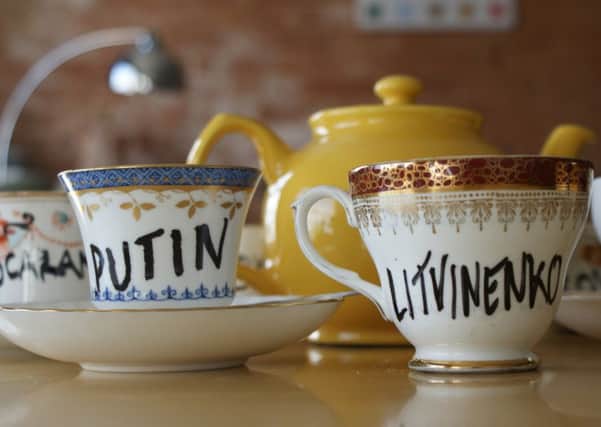 The Litvinenko Project contrasts the relaxing nature of having a cup of tea with the violence of nuclear poisoning. Picture: Contributed