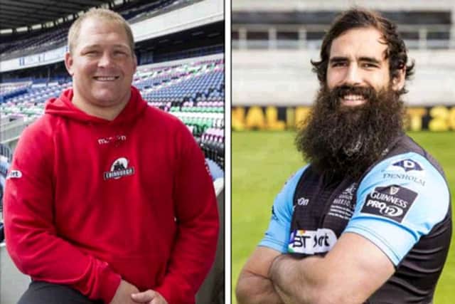 South Africans WP Nel, left, and Josh Strauss will qualify for Scotland through living here for three years. Pictures: SNS