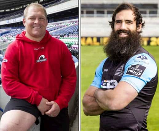South Africans WP Nel, left, and Josh Strauss will qualify for Scotland through living here for three years. Pictures: SNS