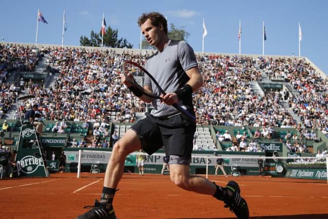 Andy Murray beat Spain's David Ferrer at Roland Garros this evening. Picture: AP