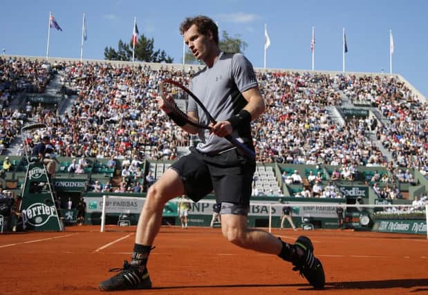 Andy Murray beat Spain's David Ferrer at Roland Garros this evening. Picture: AP