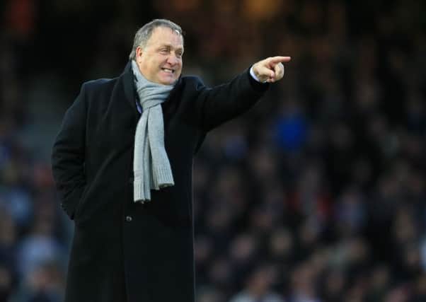 Dick Advocaat gestures on the touchline against West Ham United. Picture: PA