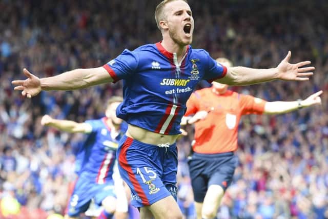 Inverness CT's Marley Watkins celebrates his goal. Picture: SNS