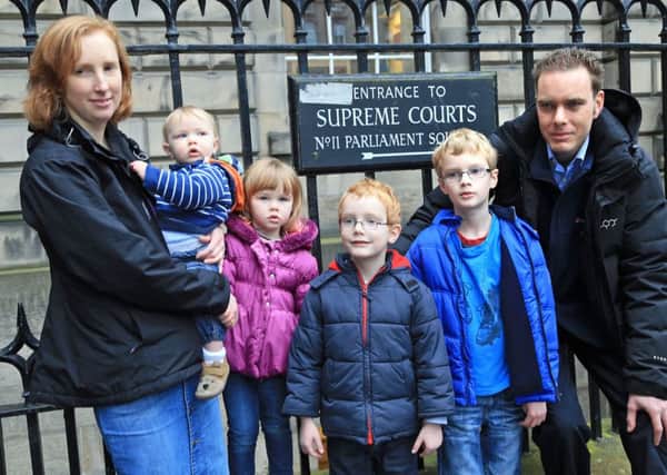 Supporters of the the No To Named Person campaign group at the Court of Session, Edinburgh last year. Picture: Gordon Fraser