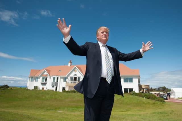 Donald Trump was in Ayrshire yesterday to reopen the Turnberry clubhouse. Picture: John Devlin