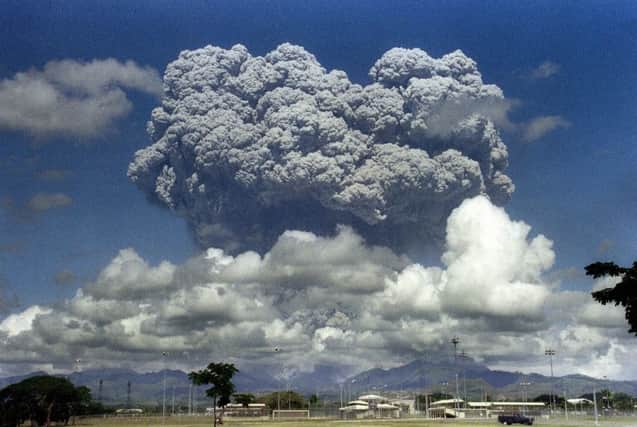 On this day in 1991 the volcano, Mount Pinatubo, erupted in the Philippines, forcing the US to evacuate its Clark air force base. Picture: Getty