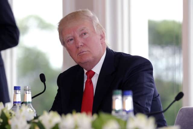 Donald Trump reiterated his warning that he could pull out of his resort near Balmedie if the latest contentious wind farm scheme goes ahead. Picture: John Devlin