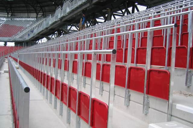 Rail seating at the Wörthersee Stadion in Klagenfurt, Austria. Picture: Wiki Commons