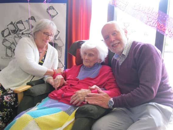 Rene with her nephew Clive Chapman and his wife Lesley. Picture: submitted