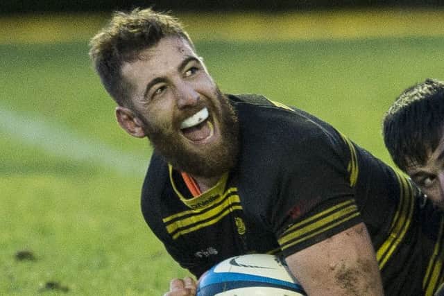 Lewis Carmichael was guilty of foul play in Scotland's defeat by Ireland on Saturday. Picture: Ian Georgeson