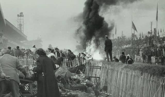 On this day in 1955, at least 83 people were killed when a car skidded off the track at the Le Mans 24 hour motor race. Picture: Getty