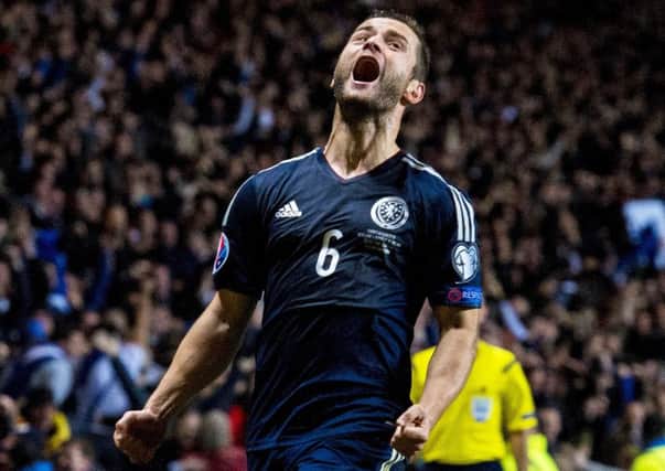 Shaun Maloney celebrates after scoring the only goal in Scotlands crucial victory over the Republic of Ireland. Picture: SNS
