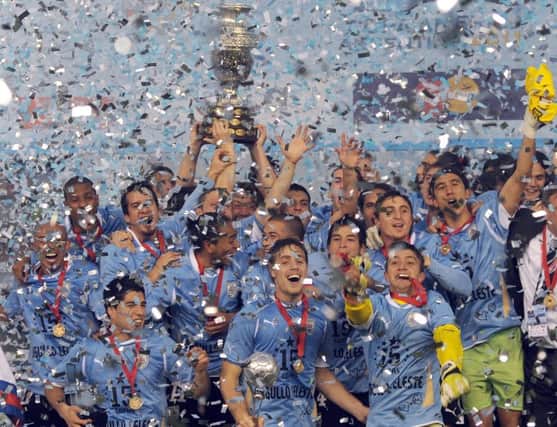 Uruguay lifted the Copa America in Argentina in 2011 but will be without the suspended Luis Suarez. Picture: AFP/Getty